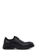 Men's Black Lace-Up Thick-Soled Leather Casual Shoes | Derimod