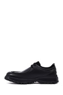 Men's Black Lace-Up Thick-Soled Leather Casual Shoes | Derimod