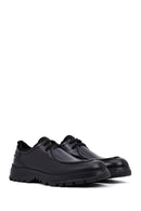 Men's Black Lace-Up Thick-Soled Leather Casual Shoes | Derimod