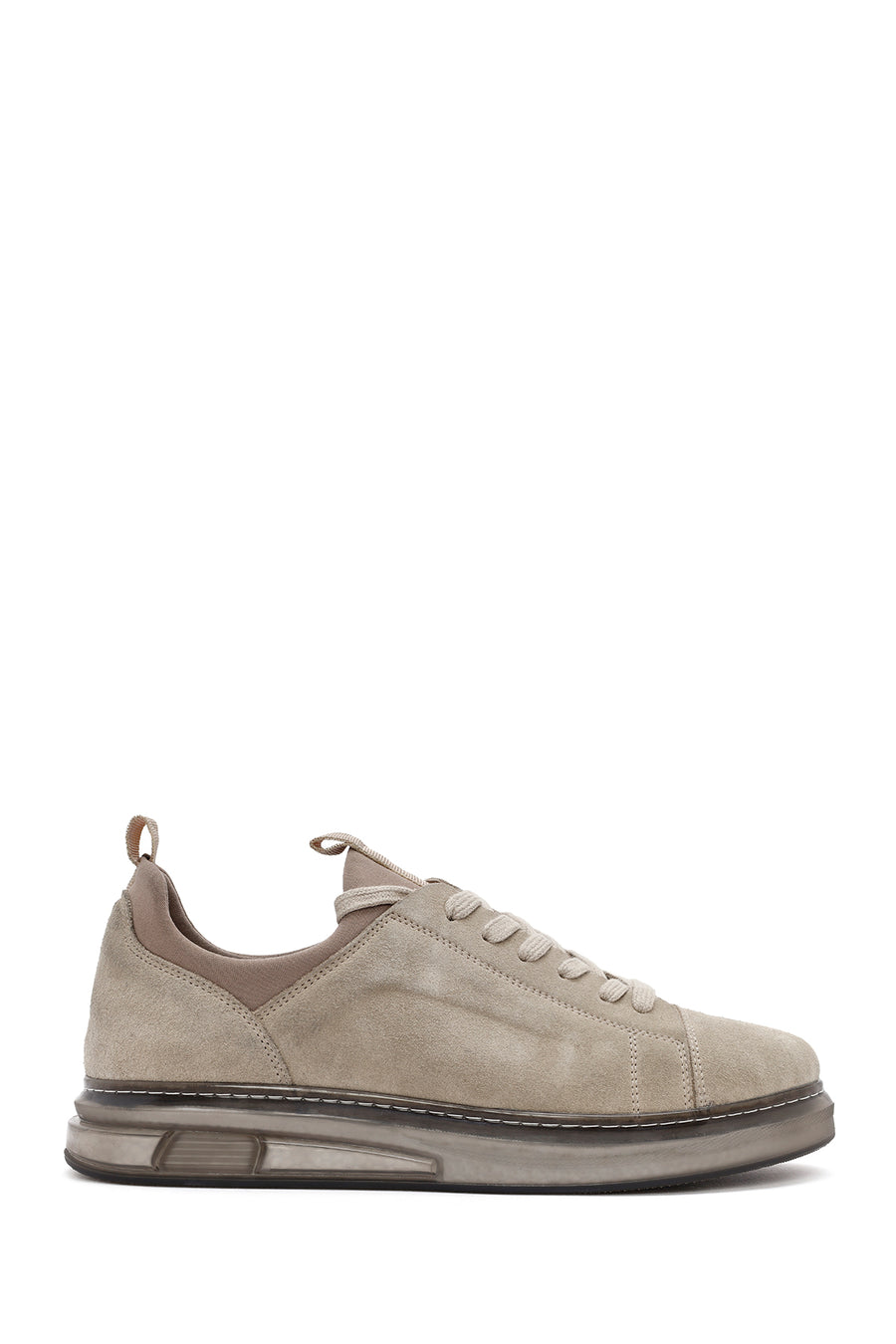 Men's Beige Lace-Up Suede Leather Sneakers 25WFD633110 | Derimod