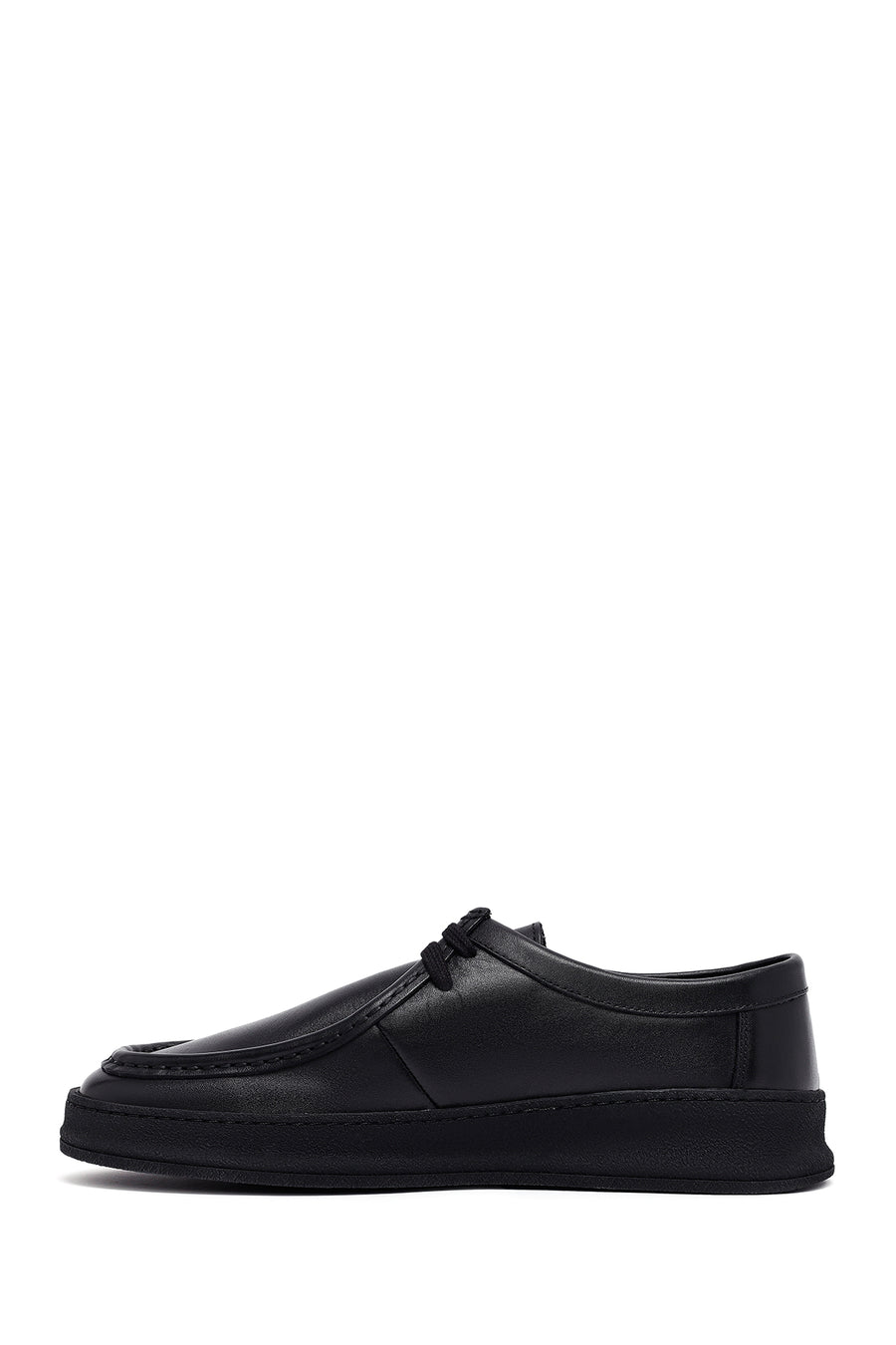 Male Black Leather Casual Shoes