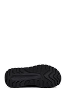 Erkek Siyah Bağcıklı Kalın Tabanlı Deri Sneaker | Derimod