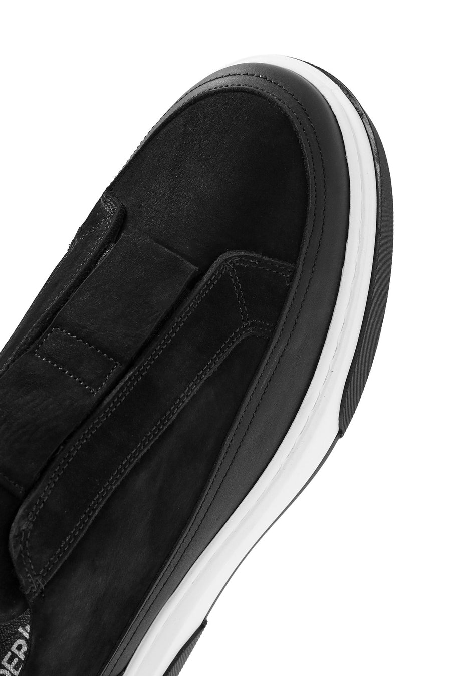 Erkek Siyah Kalın Tabanlı Süet Deri Sneaker