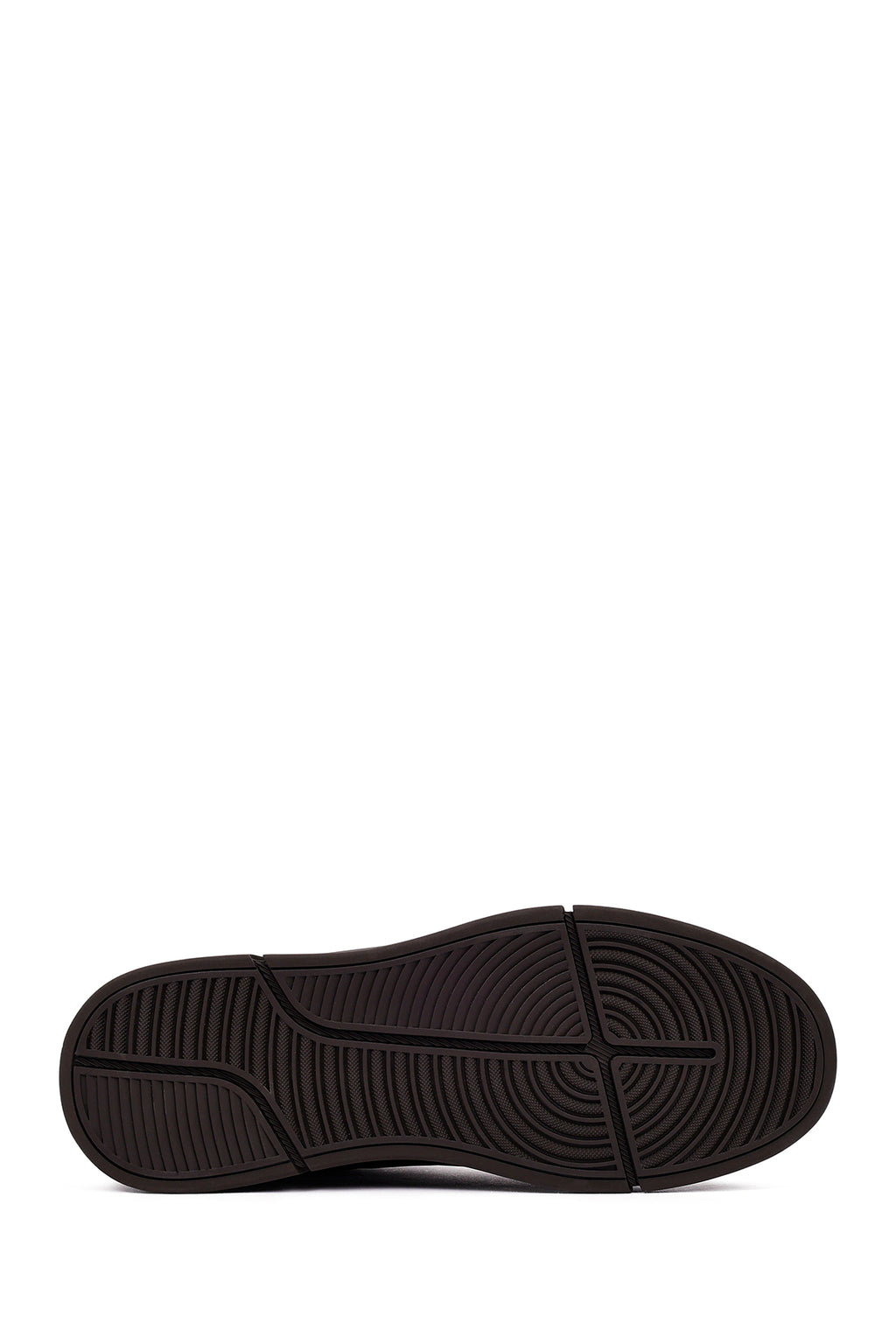 Erkek Kahverengi Bağcıklı Deri Casual Sneaker