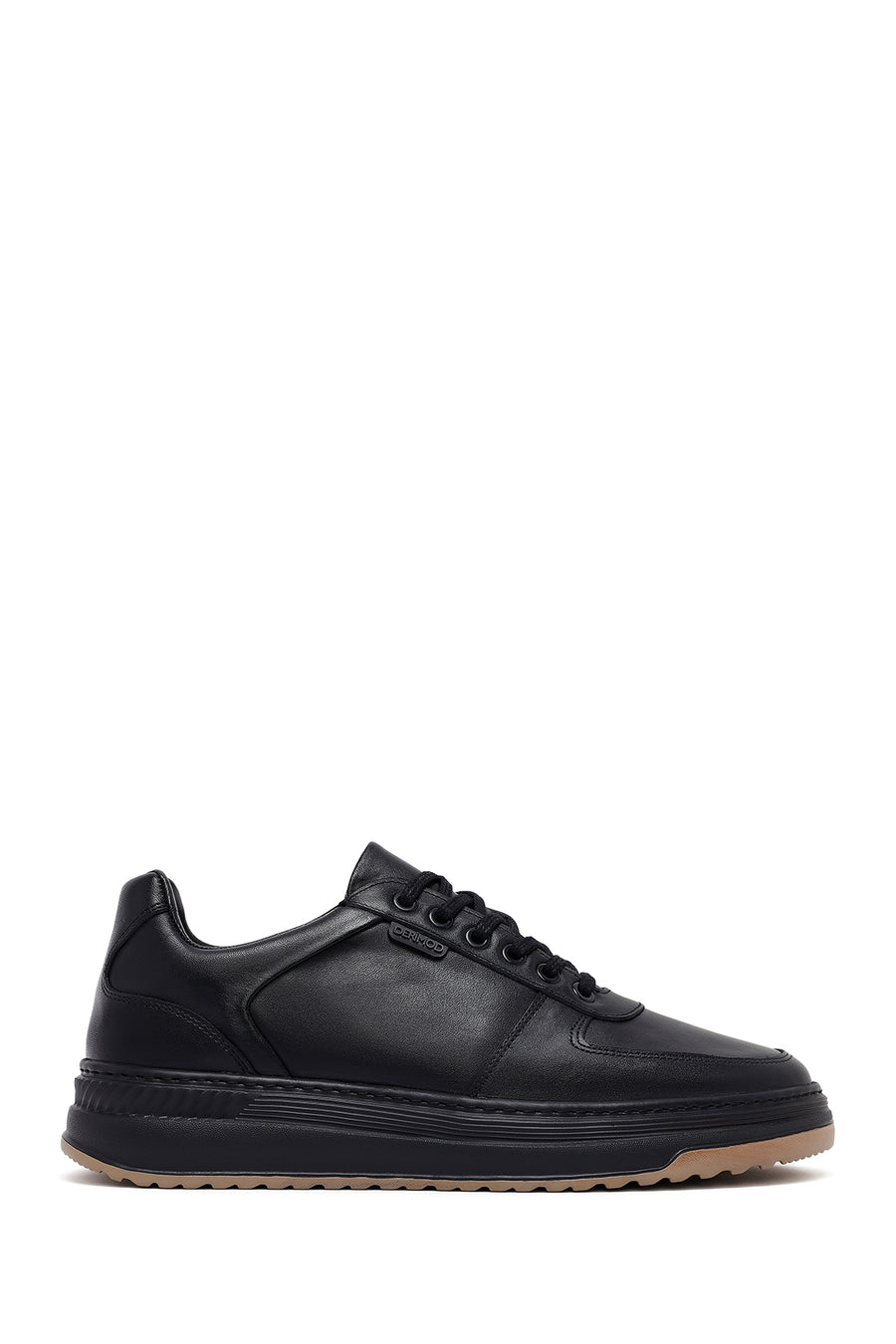 Erkek Siyah Bağcıklı Kalın Tabanlı Deri Sneaker 25WFD660118 | Derimod