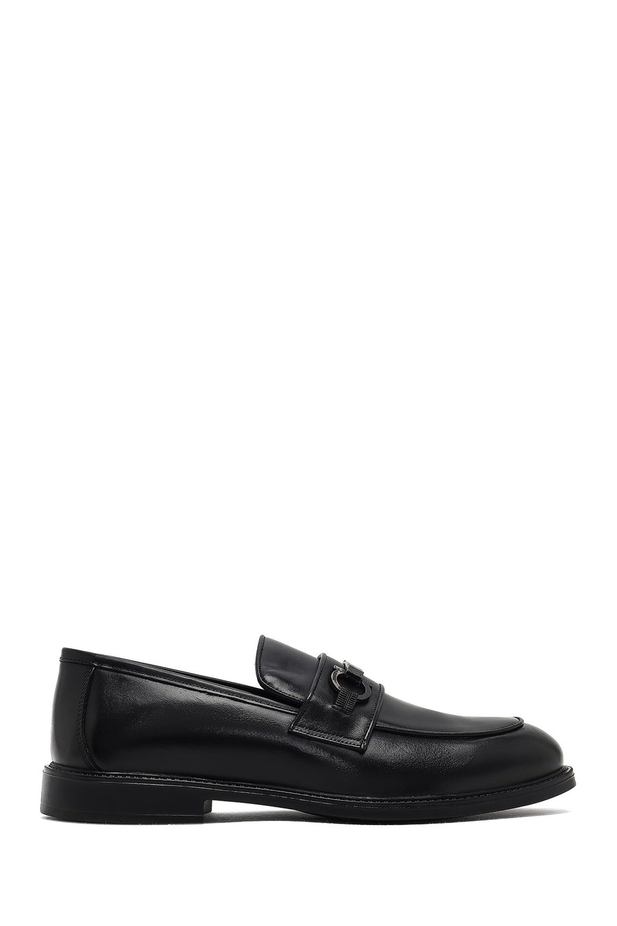 Erkek Siyah Tokalı Deri Loafer 25WFD664018 | Derimod