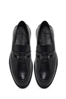 Erkek Siyah Tokalı Deri Loafer | Derimod