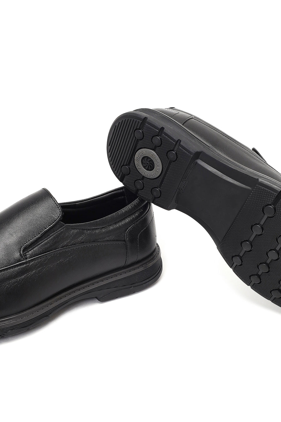 Men's Black Leather Casual Shoes