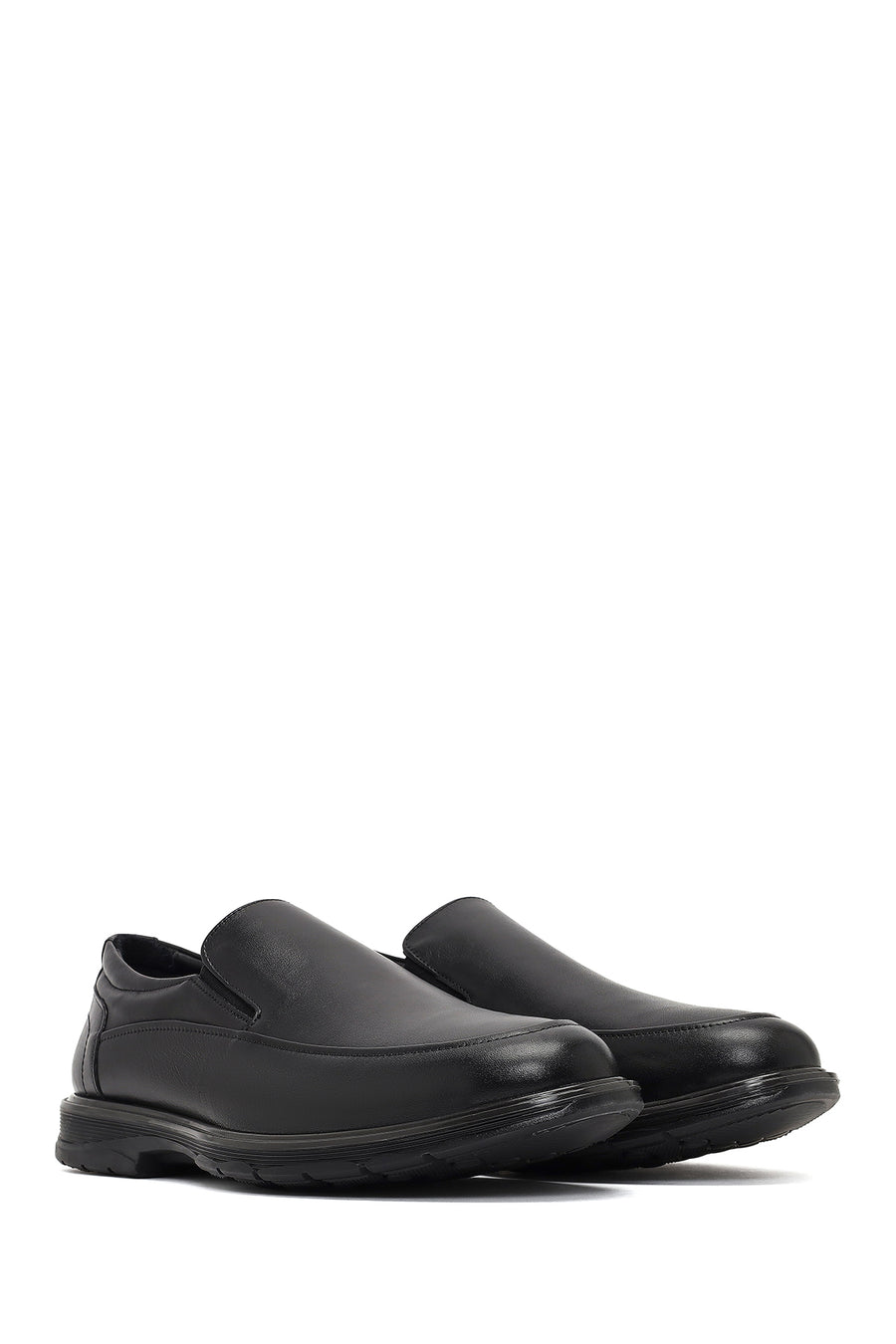 Men's Black Leather Casual Shoes