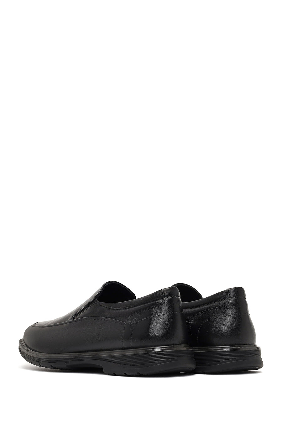 Men's Black Leather Casual Shoes