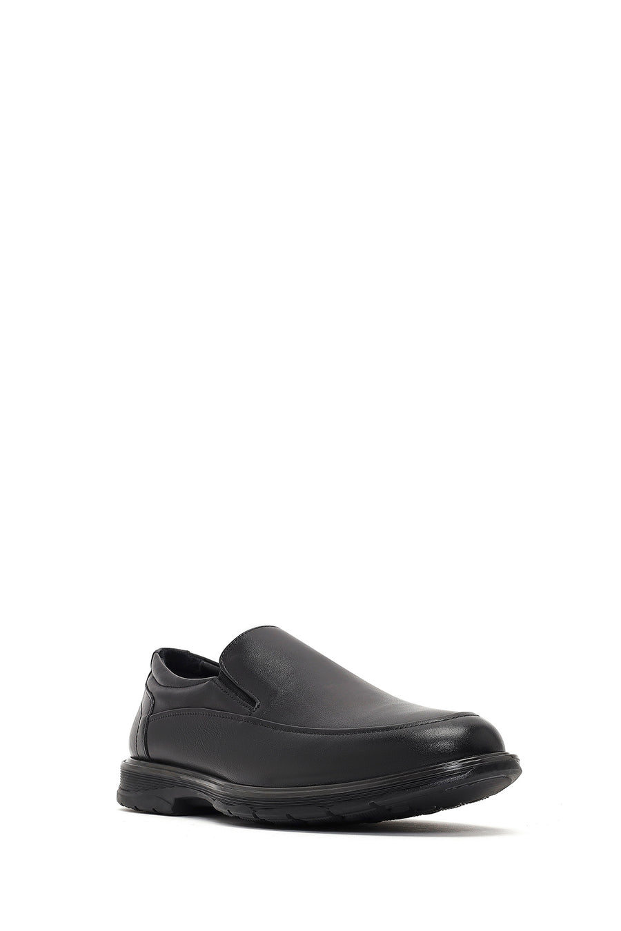 Men's Black Leather Casual Shoes