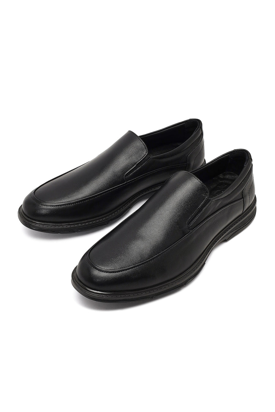 Men's Black Leather Casual Shoes