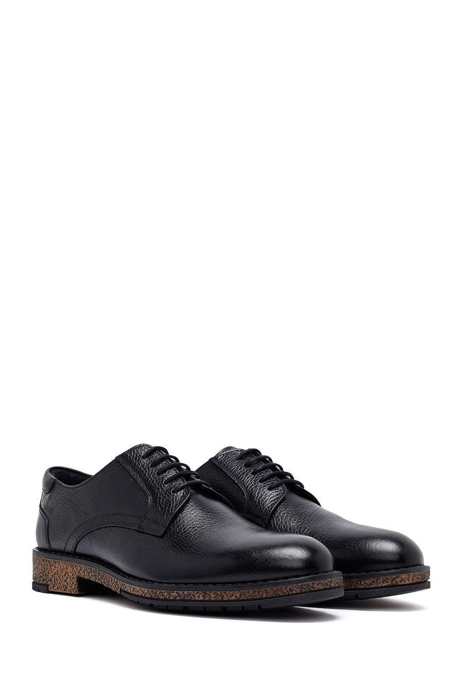 Men's Black Lace Up Leather Casual Shoes