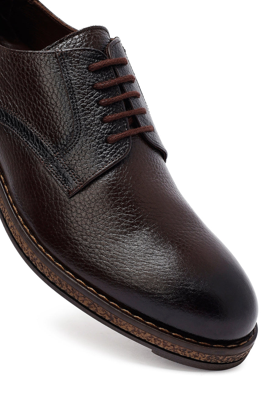 Men's Brown Lace Up Leather Casual Shoes