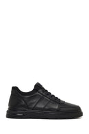 Erkek Siyah Bağcıklı Kalın Tabanlı Deri Casual Sneaker | Derimod