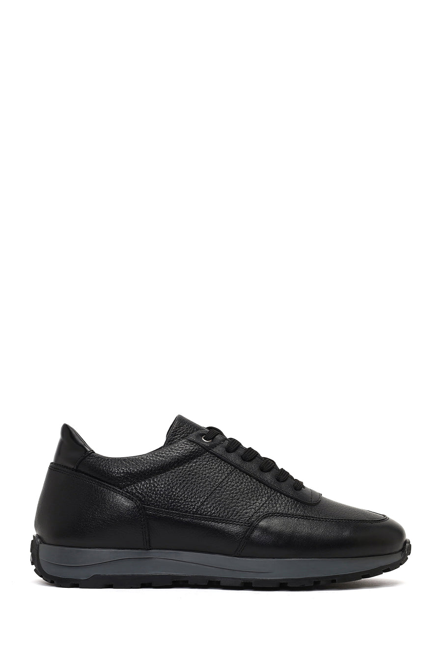Erkek Siyah Bağcıklı Deri Casual Sneaker 25WFD675414 | Derimod