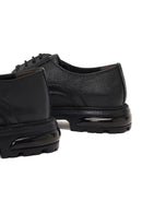 Men's Black Lace-Up Thick-Soled Leather Casual Shoe | Derimod