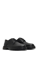Men's Black Lace-Up Thick-Soled Leather Casual Shoe | Derimod