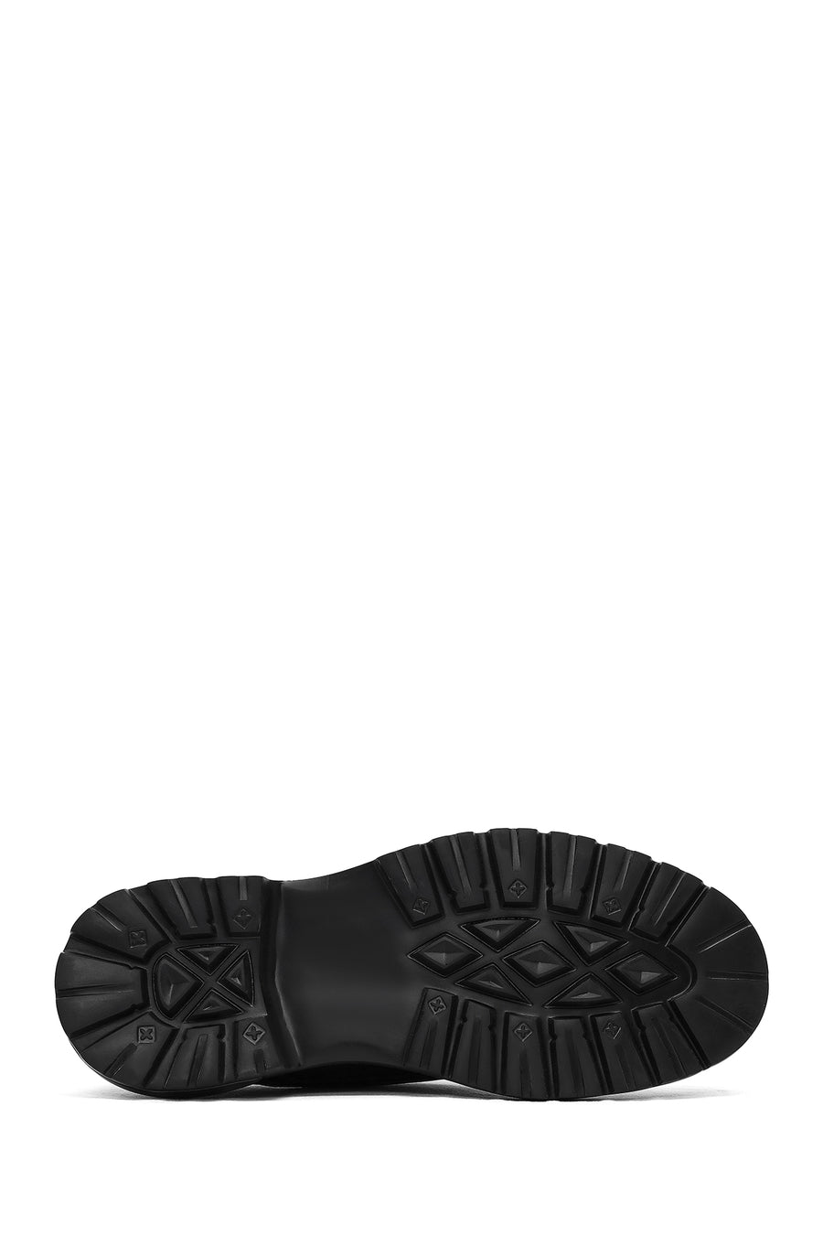 Men's Black Lace-Up Thick-Soled Leather Casual Shoe