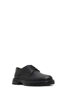Men's Black Lace-Up Thick-Soled Leather Casual Shoe | Derimod