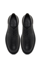 Men's Black Lace-Up Thick-Soled Leather Casual Shoe | Derimod