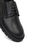 Men's Black Lace-Up Thick-Soled Leather Casual Shoe | Derimod