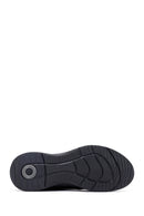 Erkek Siyah Bağcıklı Deri Casual Sneaker | Derimod