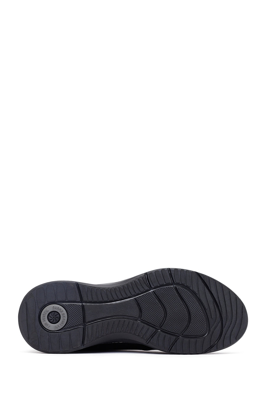 Erkek Siyah Bağcıklı Deri Casual Sneaker