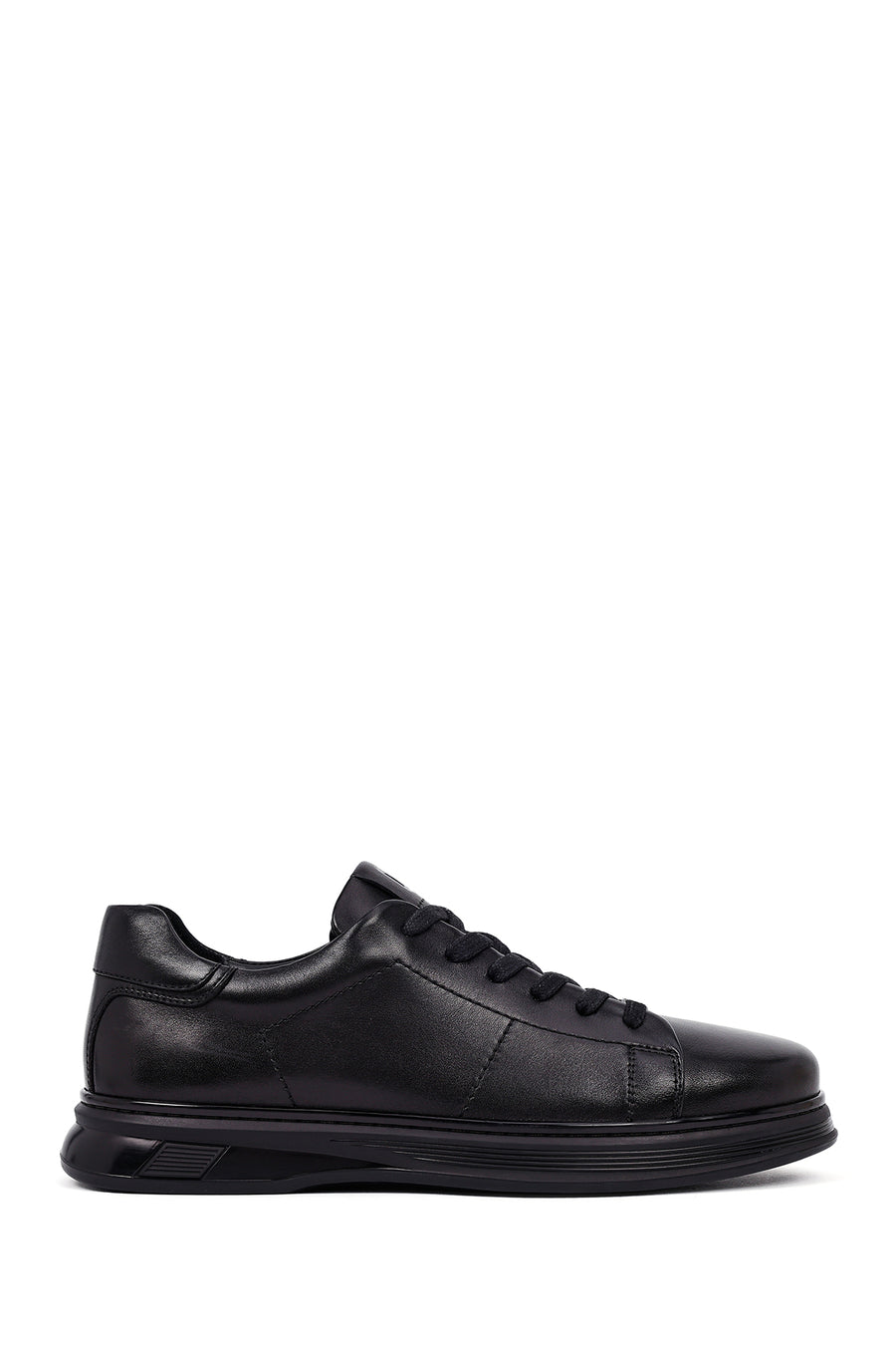 Men's Black Lace-Up Leather Casual Sneakers 25WFD676918 | Derimod