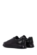 Men's Black Lace-Up Leather Casual Sneakers | Derimod
