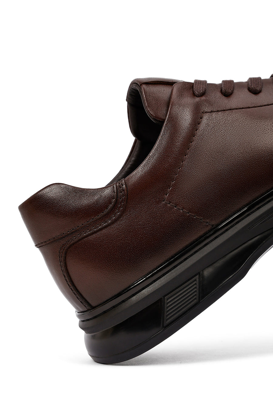 Men's Brown Lace-Up Leather Casual Sneaker