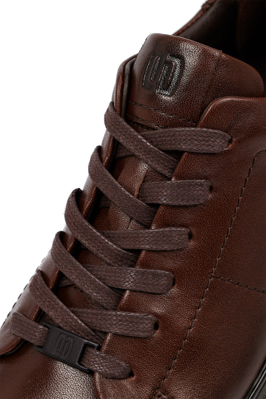 Men's Brown Lace-Up Leather Casual Sneaker