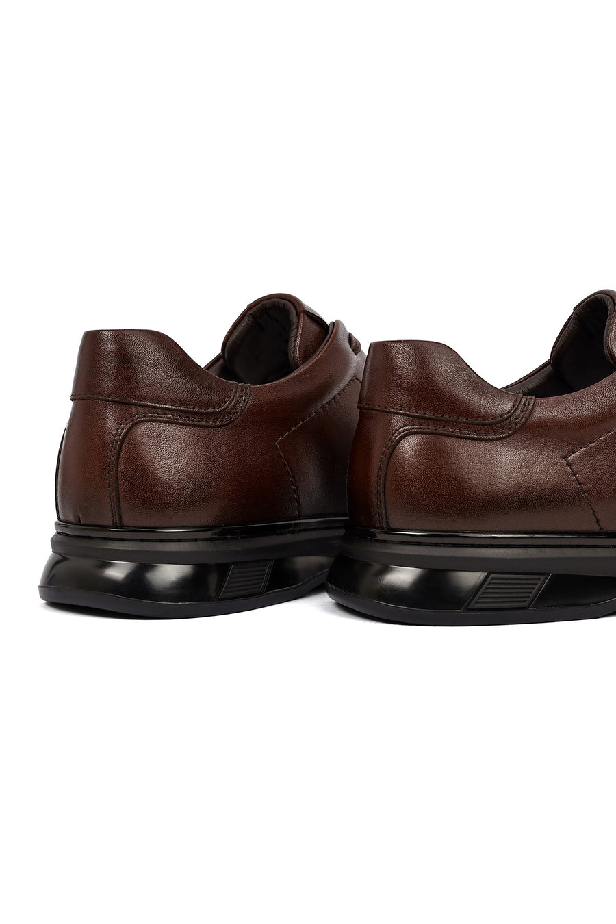 Men's Brown Lace-Up Leather Casual Sneaker