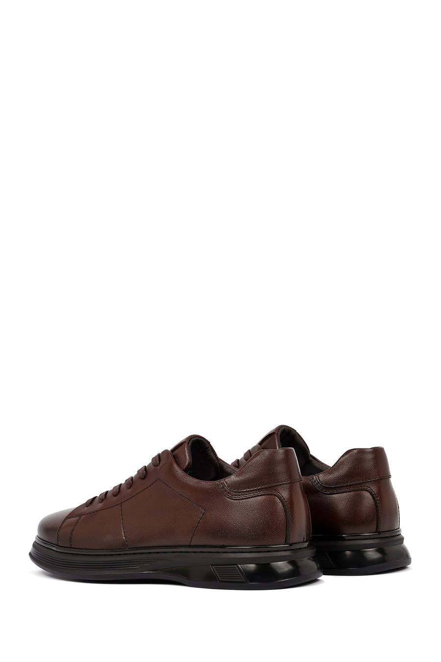 Men's Brown Lace-Up Leather Casual Sneaker