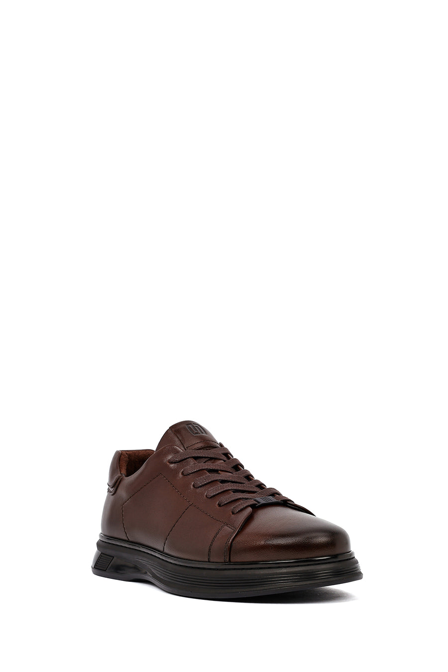Men's Brown Lace-Up Leather Casual Sneaker