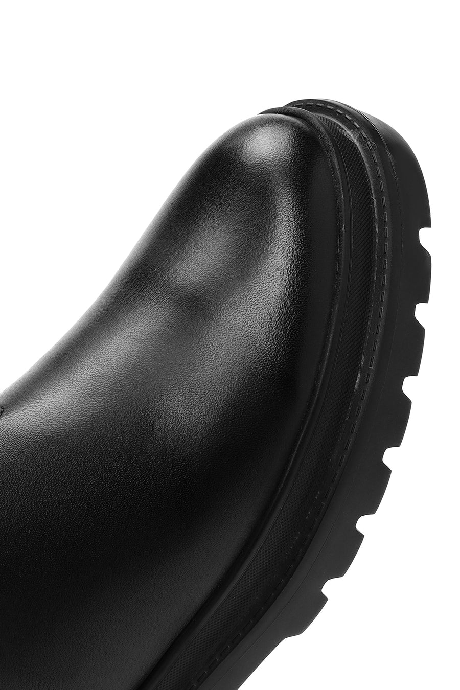 Male Black Leather Casual Chelsea Boots
