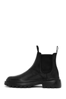 Male Black Leather Casual Chelsea Boots | Derimod