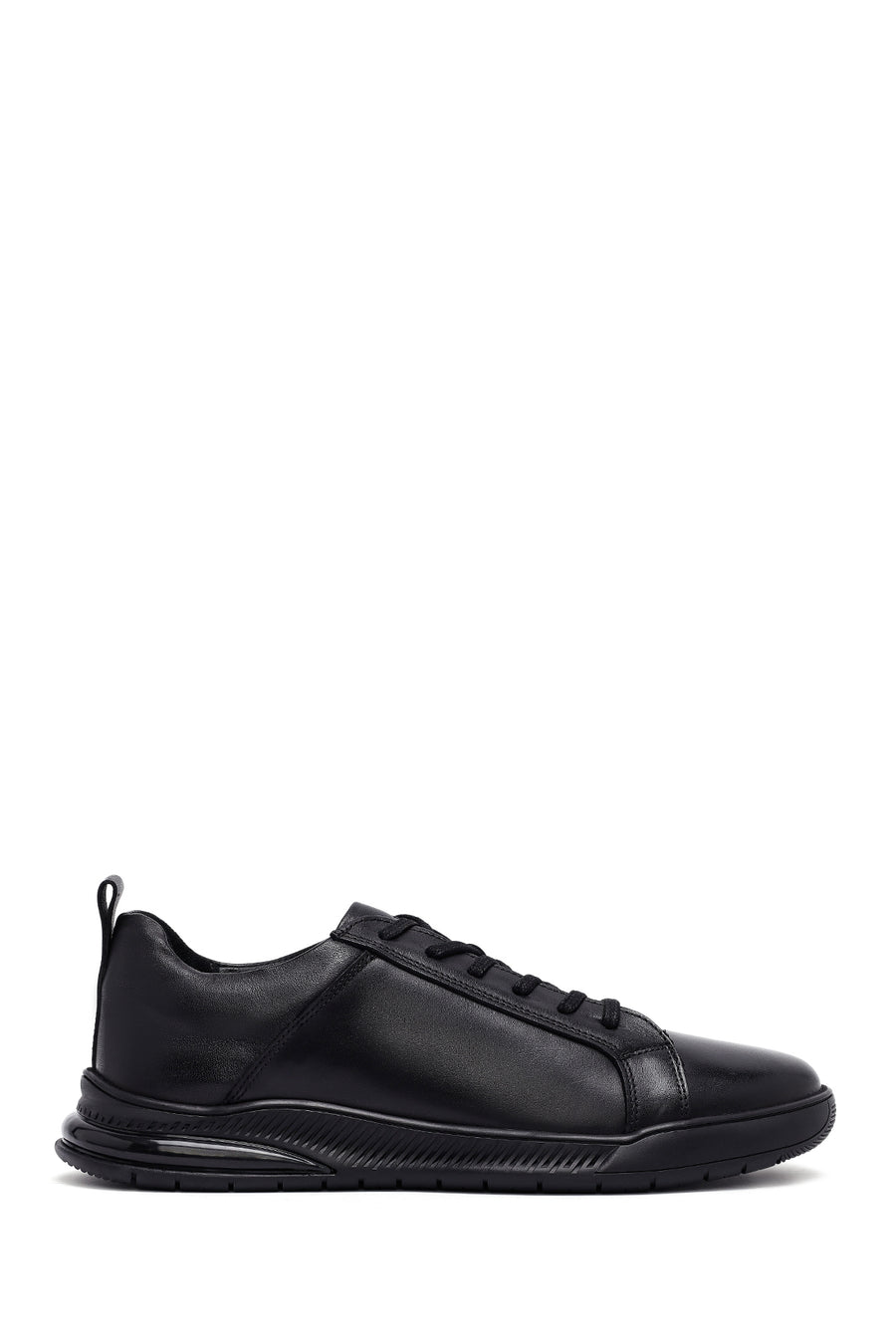 Men's Black Lace-Up Leather Casual Sneakers 25WFD681718 | Derimod