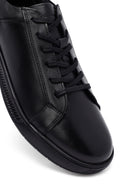 Men's Black Lace-Up Leather Casual Sneakers | Derimod