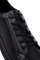 Men's Black Lace-Up Leather Casual Sneakers | Derimod
