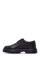 Men's Black Lace-Up Thick-Soled Leather Casual Shoes | Derimod