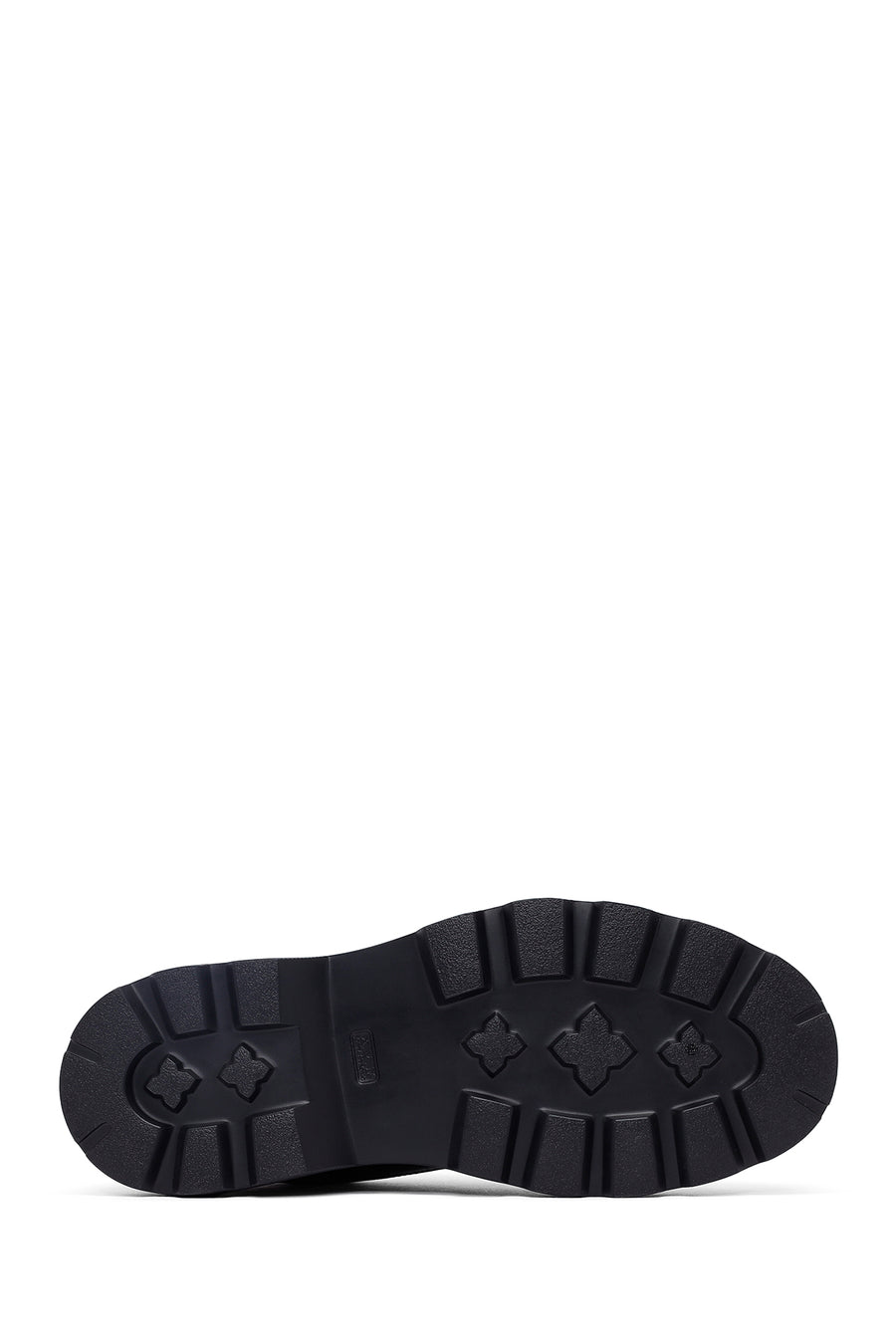 Men's Black Lace-Up Thick-Soled Leather Casual Shoes