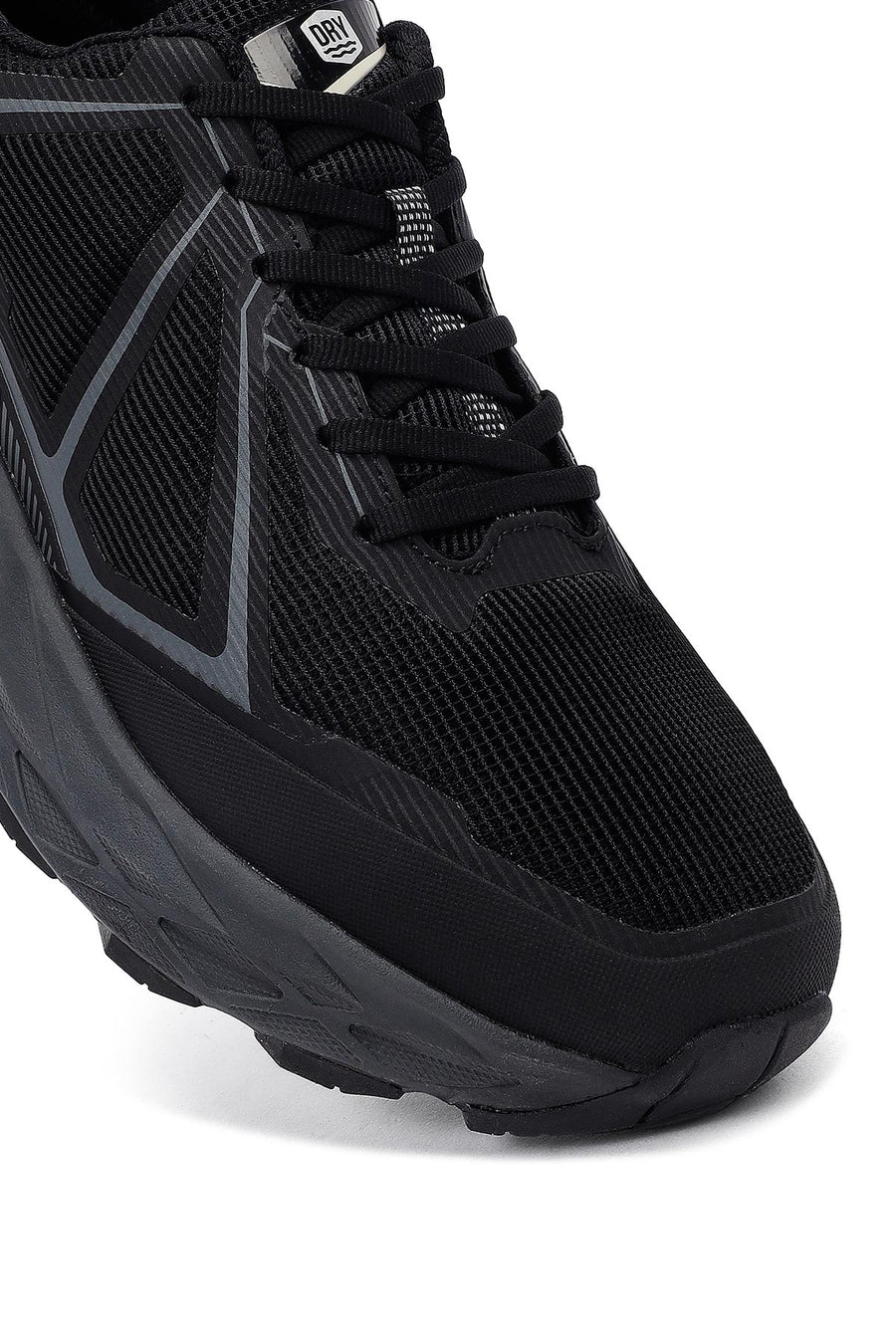 Derimod Dry Erkek Siyah Bağcıklı Kalın Tabanlı Kumaş Sneaker
