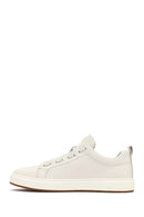 Erkek Beyaz Bağcıklı Deri Sneaker | Derimod