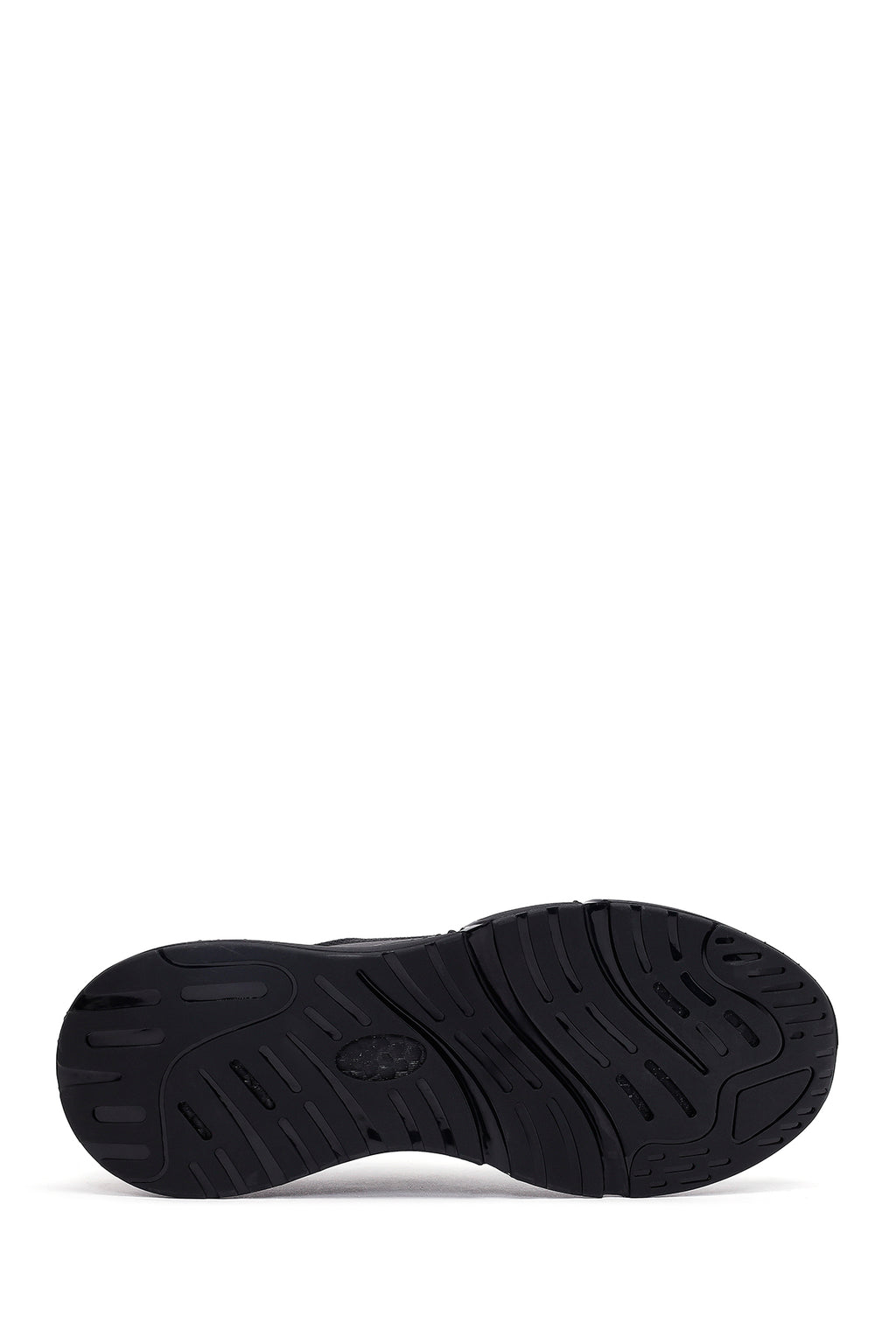 Erkek Siyah Bağcıklı Kalın Tabanlı Kumaş Sneaker