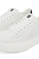 Erkek Beyaz Bağcıklı Kalın Tabanlı Sneaker | Derimod