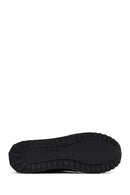 Men's Black Lace-Up Thick-Soled Leather Casual Sneaker | Derimod