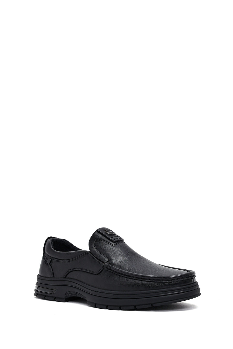 Erkek Siyah Deri Casual Loafer