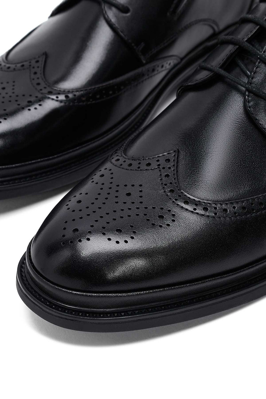 Male Black Leather Casual Shoes