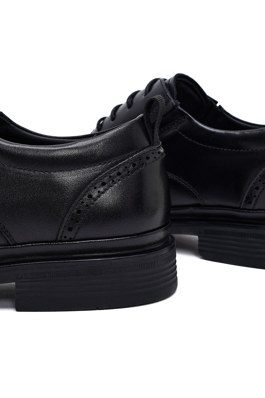 Male Black Leather Casual Shoes
